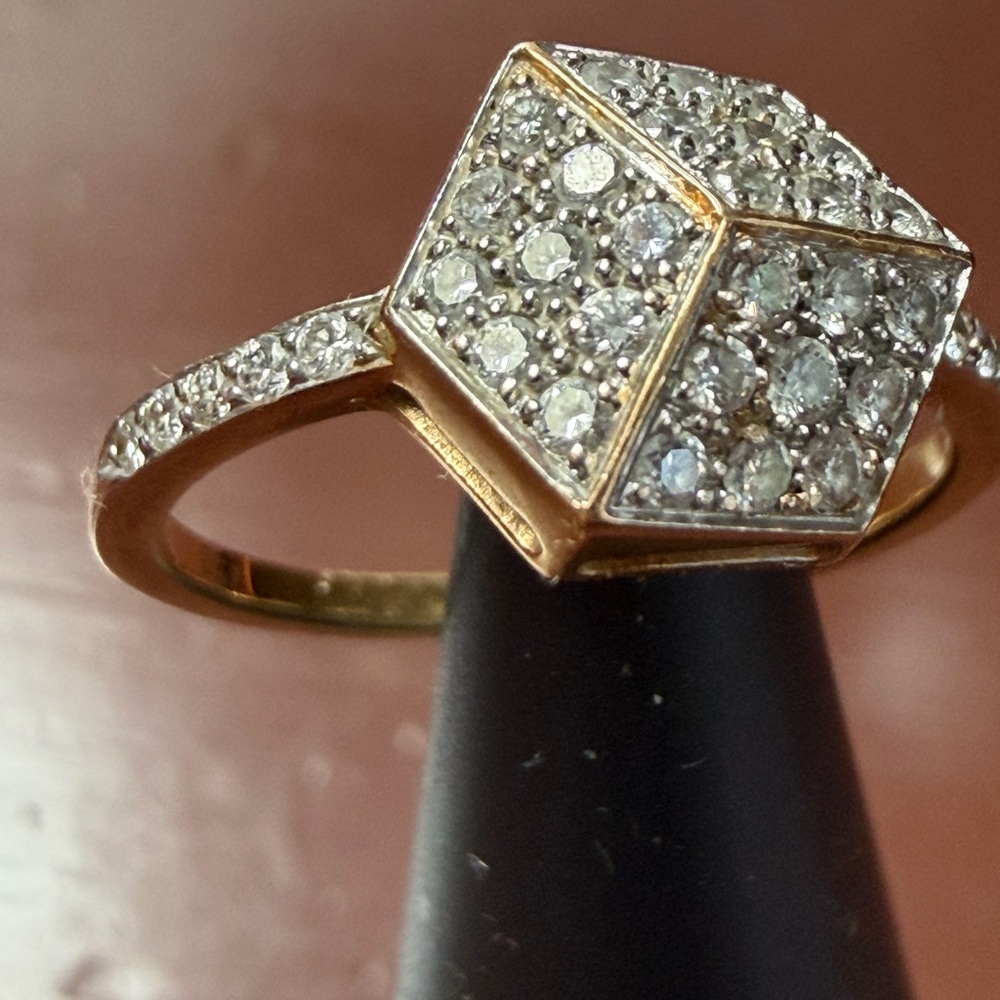 Paolo Castagli 18 K yellow gold & diamonds 6 1/2  design
